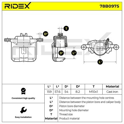 Zacisk Hamulcowy RIDEX 78B0975 78B0975 - foto 6