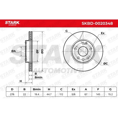 Tarcza hamulcowa Stark SKBD-0020348 SKBD-0020348 - foto 8