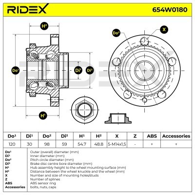 Łożysko Koła RIDEX 654W0180 654W0180 - foto 5