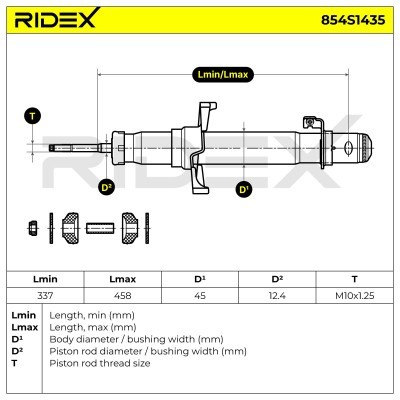 Amortyzator RIDEX 854S1435 854S1435 - foto 6