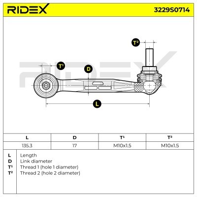 Łącznik Stabilizatora RIDEX 3229S0714 3229S0714 - foto 5