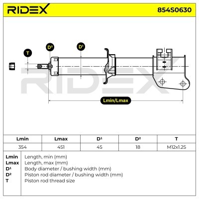 Amortyzator RIDEX 854S0630 854S0630 - foto 8
