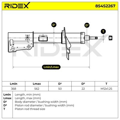 Amortyzator RIDEX 854S2267 854S2267 - foto 8