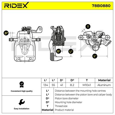 Zacisk Hamulcowy RIDEX 78B0880 78B0880 - foto 7