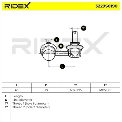 Łącznik Stabilizatora RIDEX 3229S0190 3229S0190 - foto 6