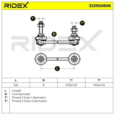 Łącznik Stabilizatora RIDEX 3229S0806 3229S0806 - foto 7