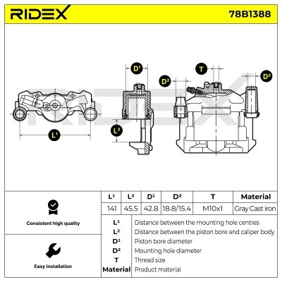 Zacisk Hamulcowy RIDEX 78B1388 78B1388 - foto 7
