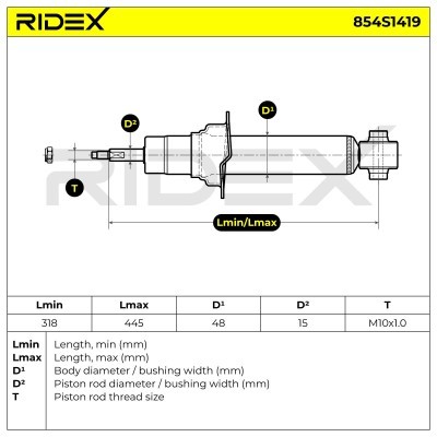 Amortyzator RIDEX 854S1419 854S1419 - foto 8