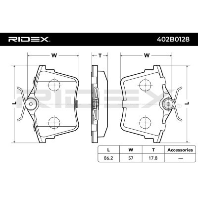 Klocki hamulcowe RIDEX 402B0128 402B0128 - foto 3