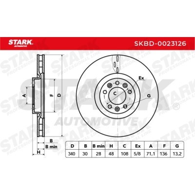 Tarcza hamulcowa Stark SKBD-0023126 SKBD-0023126 - foto 5