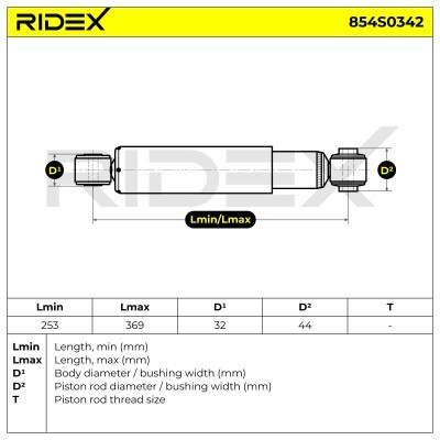 Amortyzator RIDEX 854S0342 854S0342 - foto 3