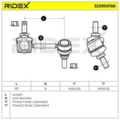 Łącznik Stabilizatora RIDEX 3229S0156 3229S0156 - foto 6