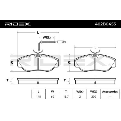 Klocki hamulcowe RIDEX 402B0453 402B0453 - foto 4