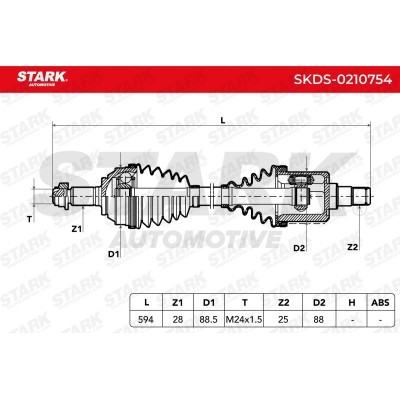 Półoś Napędowa Stark SKDS-0210754 SKDS-0210754 - foto 7
