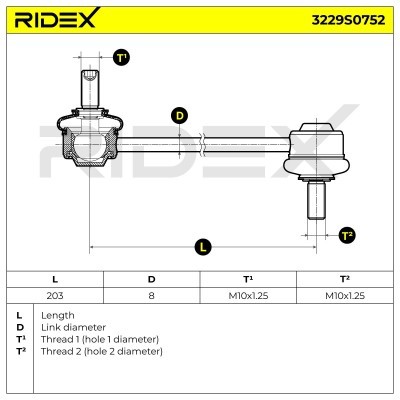 Łącznik Stabilizatora RIDEX 3229S0752 3229S0752 - foto 7