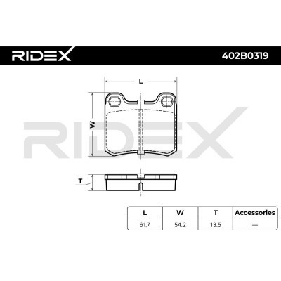 Klocki hamulcowe RIDEX 402B0319 402B0319 - foto 8