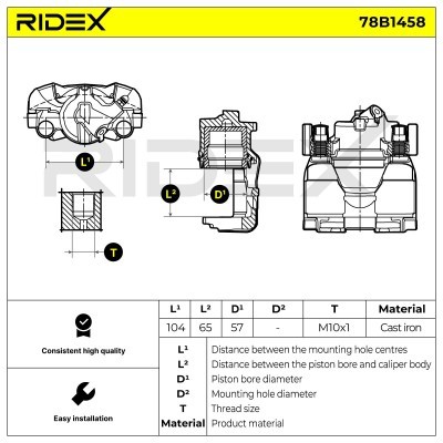 Zacisk Hamulcowy RIDEX 78B1458 78B1458 - foto 6