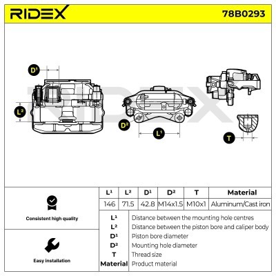 Zacisk Hamulcowy RIDEX 78B0293 78B0293 - foto 6