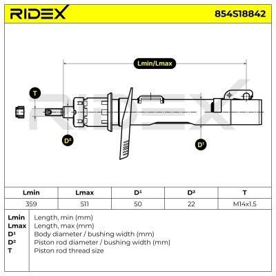 Amortyzator RIDEX 854S18842 854S18842 - foto 8