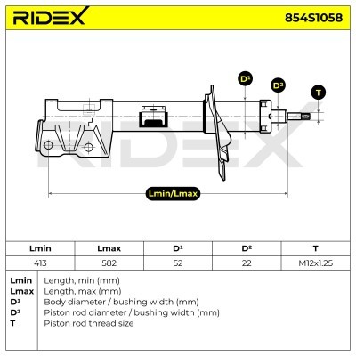 Amortyzator RIDEX 854S1058 854S1058 - foto 5