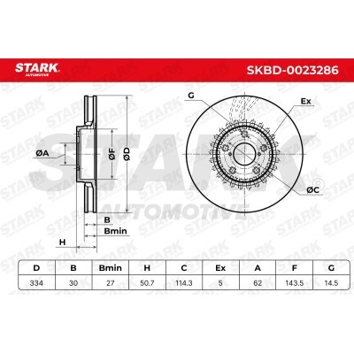 Tarcza hamulcowa Stark SKBD-0023286 SKBD-0023286 - foto 6