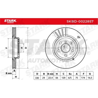 Tarcza hamulcowa Stark SKBD-0022857 SKBD-0022857 - foto 4