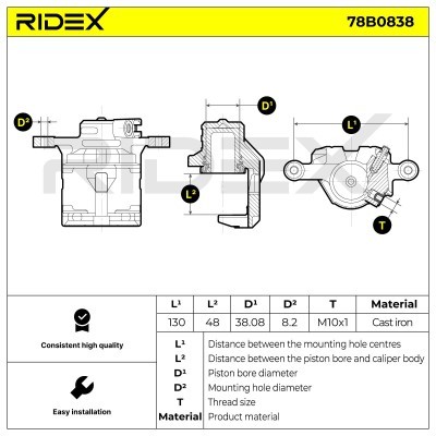 Zacisk Hamulcowy RIDEX 78B0838 78B0838 - foto 6
