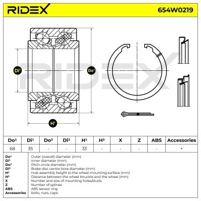 Łożysko Koła RIDEX 654W0219 654W0219 - foto 6
