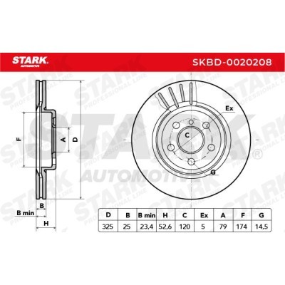 Tarcza hamulcowa Stark SKBD-0020208 SKBD-0020208 - foto 5