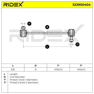 Łącznik Stabilizatora RIDEX 3229S0404 3229S0404 - foto 5