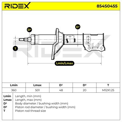 Amortyzator RIDEX 854S0455 854S0455 - foto 5