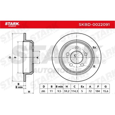 Tarcza hamulcowa Stark SKBD-0022091 SKBD-0022091 - foto 5
