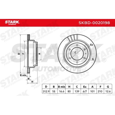 Tarcza hamulcowa Stark SKBD-0020198 SKBD-0020198 - foto 5