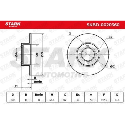 Tarcza hamulcowa Stark SKBD-0020360 SKBD-0020360 - foto 4