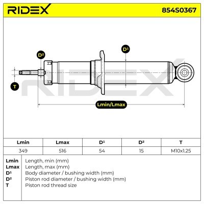 Amortyzator RIDEX 854S0367 854S0367 - foto 5