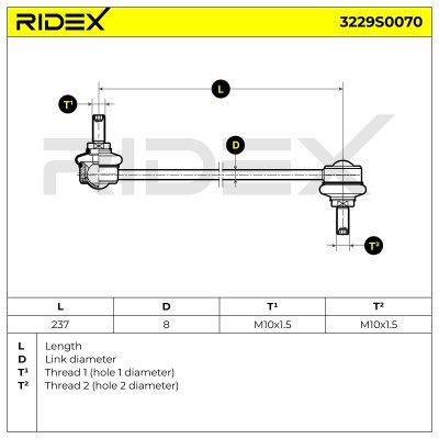 Łącznik Stabilizatora RIDEX 3229S0070 3229S0070 - foto 5