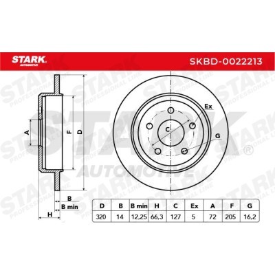 Tarcza hamulcowa Stark SKBD-0022213 SKBD-0022213 - foto 5