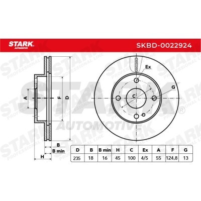 Tarcza hamulcowa Stark SKBD-0022924 SKBD-0022924 - foto 3