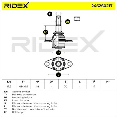 Sworzeń wahacza RIDEX 2462S0217 2462S0217 - foto 5