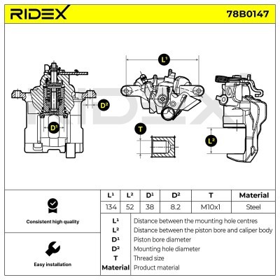 Zacisk Hamulcowy RIDEX 78B0147 78B0147 - foto 6