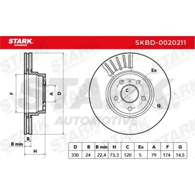 Tarcza hamulcowa Stark SKBD-0020211 SKBD-0020211 - foto 7