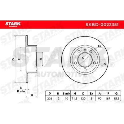 Tarcza hamulcowa Stark SKBD-0022351 SKBD-0022351 - foto 3