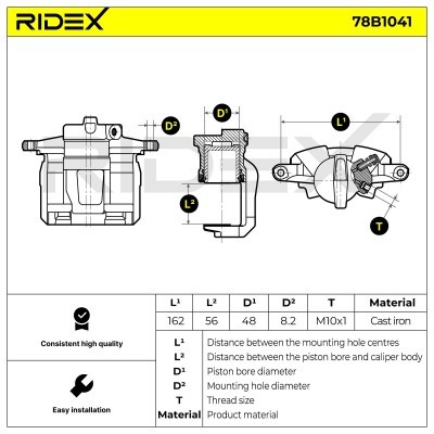 Zacisk Hamulcowy RIDEX 78B1041 78B1041 - foto 5
