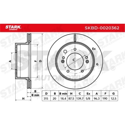 Tarcza hamulcowa Stark SKBD-0020362 SKBD-0020362 - foto 4