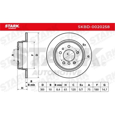 Tarcza hamulcowa Stark SKBD-0020258 SKBD-0020258 - foto 7