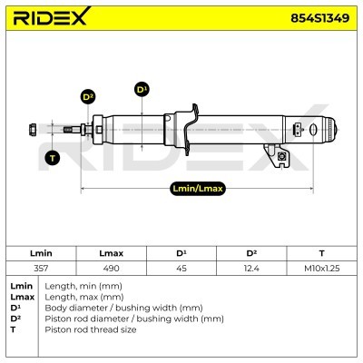 Amortyzator RIDEX 854S1349 854S1349 - foto 5