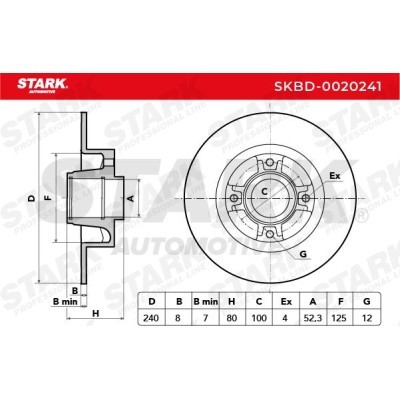 Tarcza hamulcowa Stark SKBD-0020241 SKBD-0020241 - foto 5