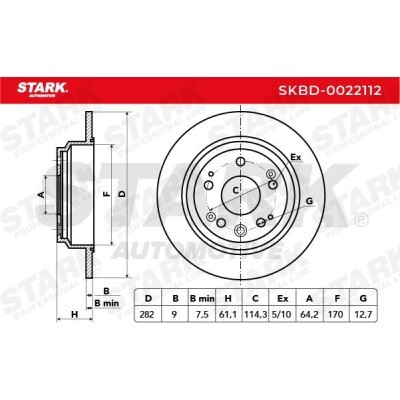 Tarcza hamulcowa Stark SKBD-0022112 SKBD-0022112 - foto 4