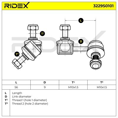 Łącznik Stabilizatora RIDEX 3229S0101 3229S0101 - foto 6