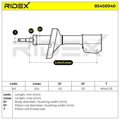 Amortyzator RIDEX 854S0040 854S0040 - foto 9